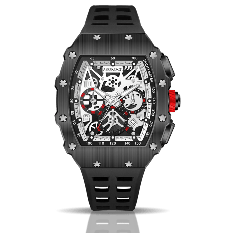 All Black Motorsport - from ASOROCK WATCHES  a black african american owned luxury unique watch brand with swiss rolex, Audemars Piguet, patek homage inspired style watches. Also a custom vvs moissanite diamond watch maker. 