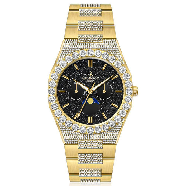 Iced transporter Big diamond bezel Half iced strap– ASOROCK