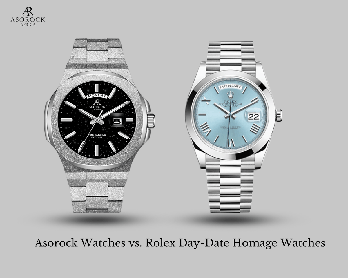 Asorock Watches vs. Patek Philippe Homage Watch vs. Rolex Day Date Hom ASOROCK WATCHES