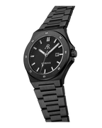 All black Mansa - from ASOROCK WATCHES  a black african american owned luxury unique watch brand with swiss rolex, Audemars Piguet, patek homage inspired style watches. Also a custom vvs moissanite diamond watch maker.