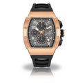 Rosegold/Black Motorsport GT - from ASOROCK WATCHES  a black african american owned luxury unique watch brand with swiss rolex, Audemars Piguet, patek homage inspired style watches. Also a custom vvs moissanite diamond watch maker.