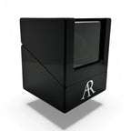 1 slot AR Branded automatic watch winder box - from ASOROCK WATCHES  a black african american owned luxury unique watch brand with swiss rolex, Audemars Piguet, patek homage inspired style watches. Also a custom vvs moissanite diamond watch maker.