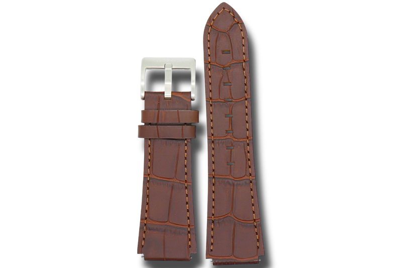 Constellation dark brown leather strap