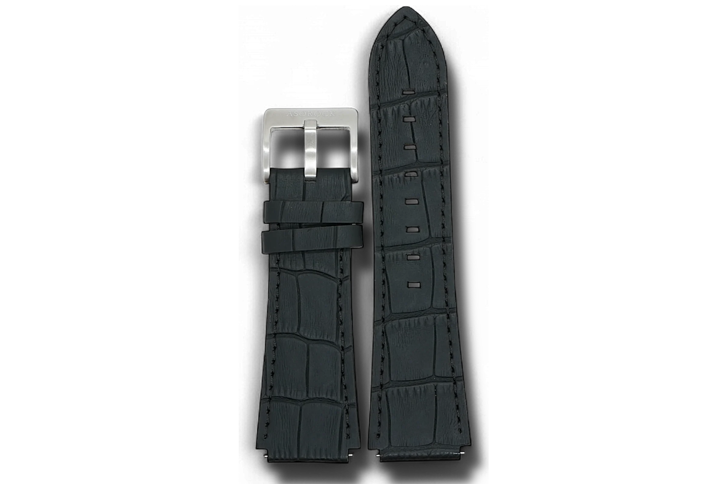 Constellation black leather strap (select clasp) - from ASOROCK WATCHES  a black african american owned luxury unique watch brand with swiss rolex, Audemars Piguet, patek homage inspired style watches. Also a custom vvs moissanite diamond watch maker.