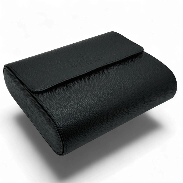 6pcs Black litchi leather watch case
