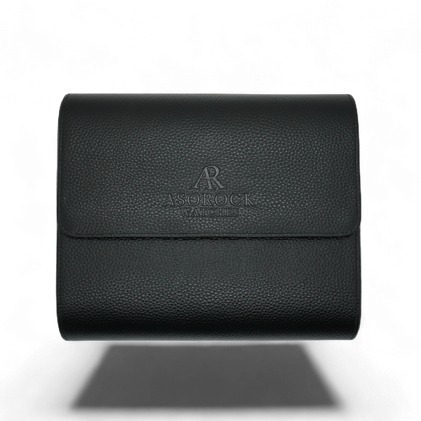 6pcs Black litchi leather watch case