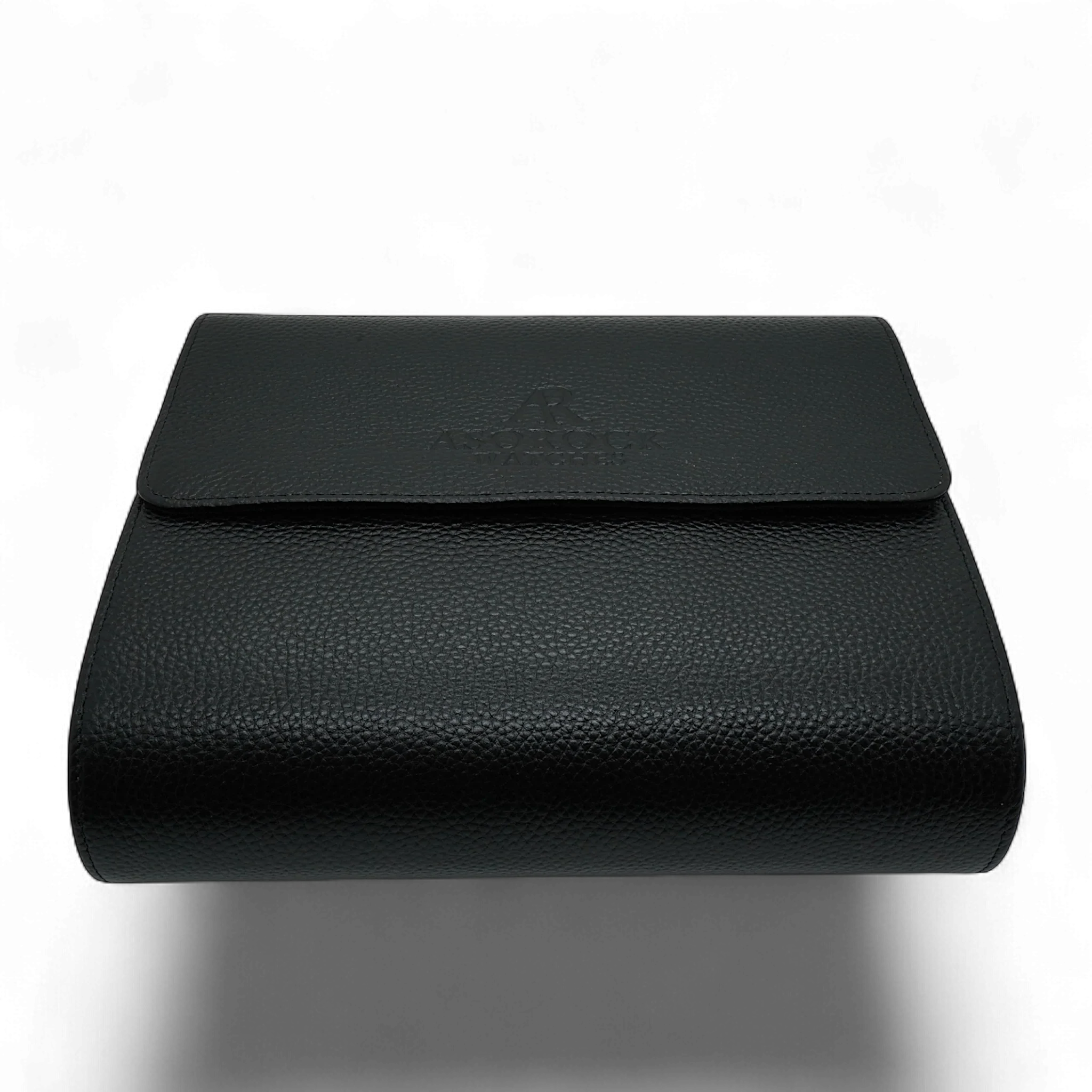 6pcs Black litchi leather watch case - from ASOROCK WATCHES  a black african american owned luxury unique watch brand with swiss rolex, Audemars Piguet, patek homage inspired style watches. Also a custom vvs moissanite diamond watch maker.