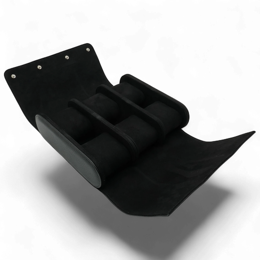 6pcs Black litchi leather watch case - from ASOROCK WATCHES  a black african american owned luxury unique watch brand with swiss rolex, Audemars Piguet, patek homage inspired style watches. Also a custom vvs moissanite diamond watch maker.