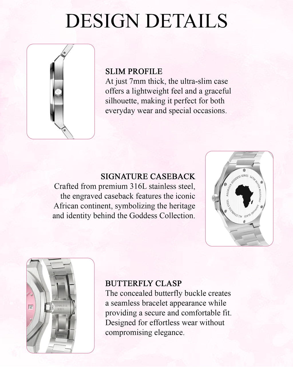 Silver/pink dial goddess (Pre-order ships out in August)