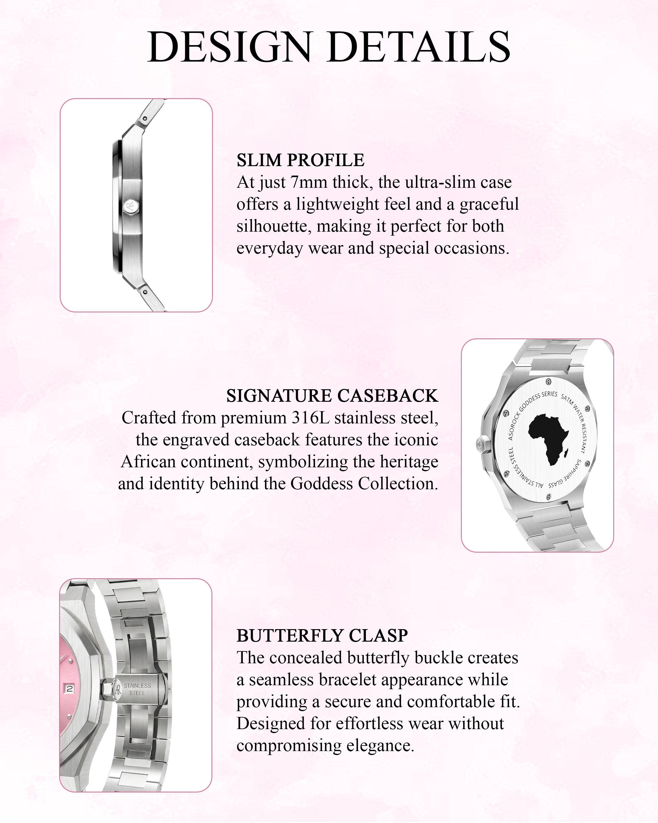 Silver/pink dial goddess (Pre-order ships out in August)