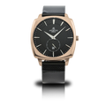 RoseGold/Black Monolith (black mesh strap) - from ASOROCK WATCHES  a black african american owned luxury unique watch brand with swiss rolex, Audemars Piguet, patek homage inspired style watches. Also a custom vvs moissanite diamond watch maker.