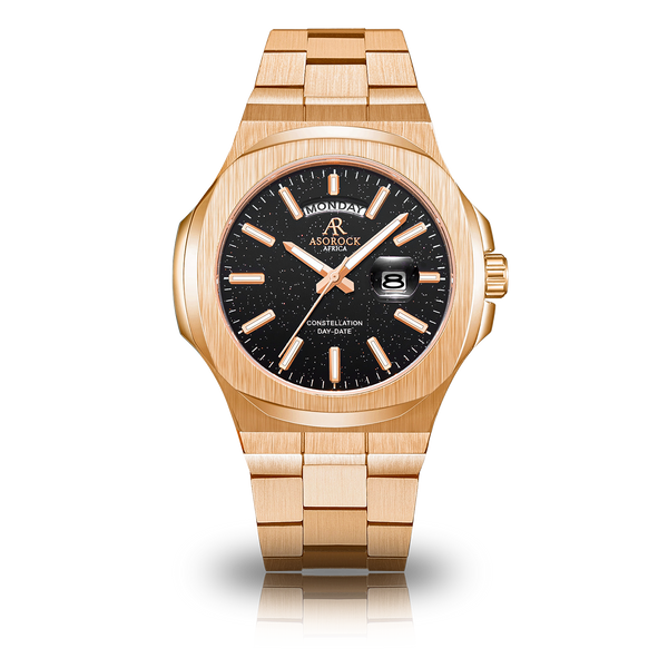 Rosegold/Black plain Constellation Day Date (Pre-order ships out june 20th)