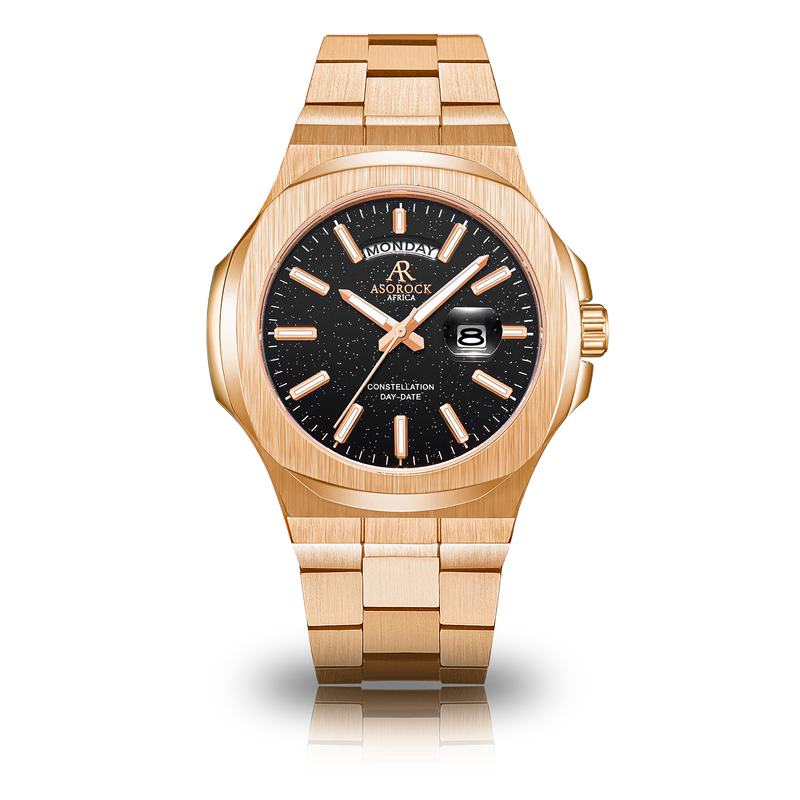 Rosegold/Black plain Constellation Day Date (Pre-order ships out june 20th)