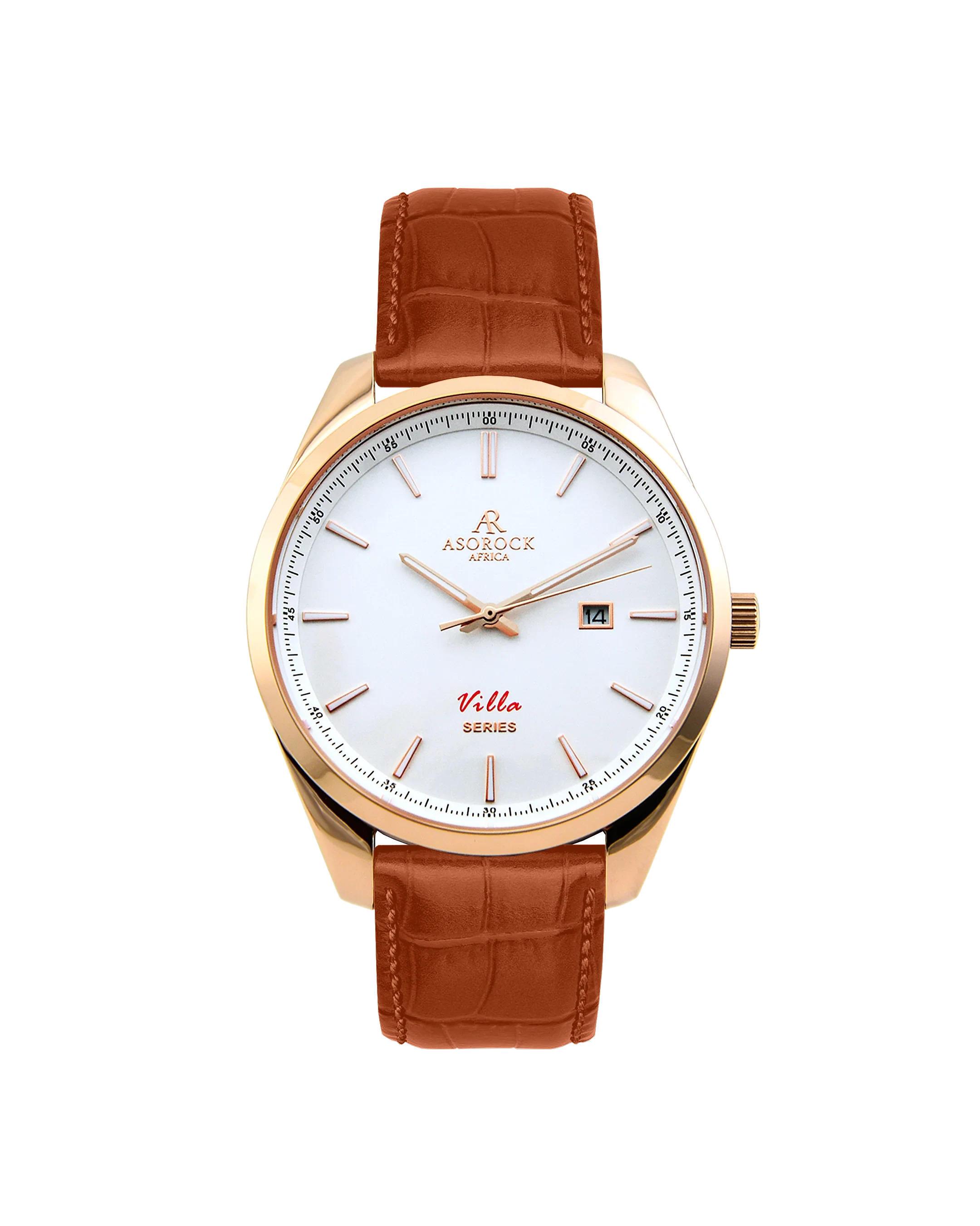 Villa Brown leather strap (select clasp) - from ASOROCK WATCHES  a black african american owned luxury unique watch brand with swiss rolex, Audemars Piguet, patek homage inspired style watches. Also a custom vvs moissanite diamond watch maker.