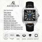 Silver/Black Diplomat - from ASOROCK WATCHES  a black african american owned luxury unique watch brand with swiss rolex, Audemars Piguet, patek homage inspired style watches. Also a custom vvs moissanite diamond watch maker.