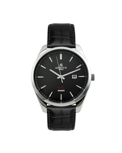 Silver/black - black leather strap Villa