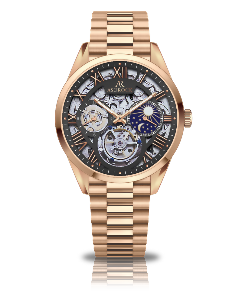 Rosegold/Black Villa tourbillon