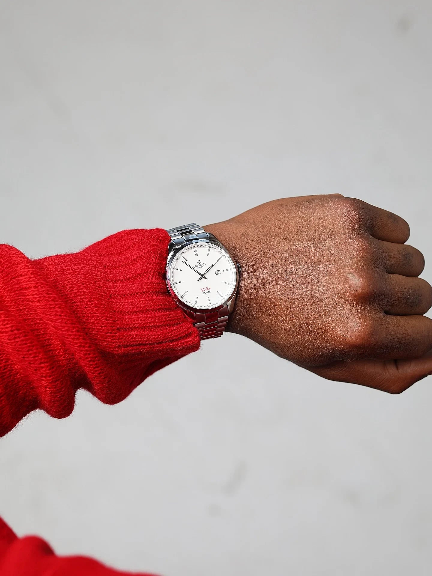 Silver/white villa - from ASOROCK WATCHES  a black african american owned luxury unique watch brand with swiss rolex, Audemars Piguet, patek homage inspired style watches. Also a custom vvs moissanite diamond watch maker.