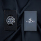 ALL BLACK SPEEDRACER 2.0 - from ASOROCK WATCHES  a black african american owned luxury unique watch brand with swiss rolex, Audemars Piguet, patek homage inspired style watches. Also a custom vvs moissanite diamond watch maker.