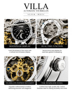 silver/white Villa Automatic Tourbillon (Pre-order ships out in August)