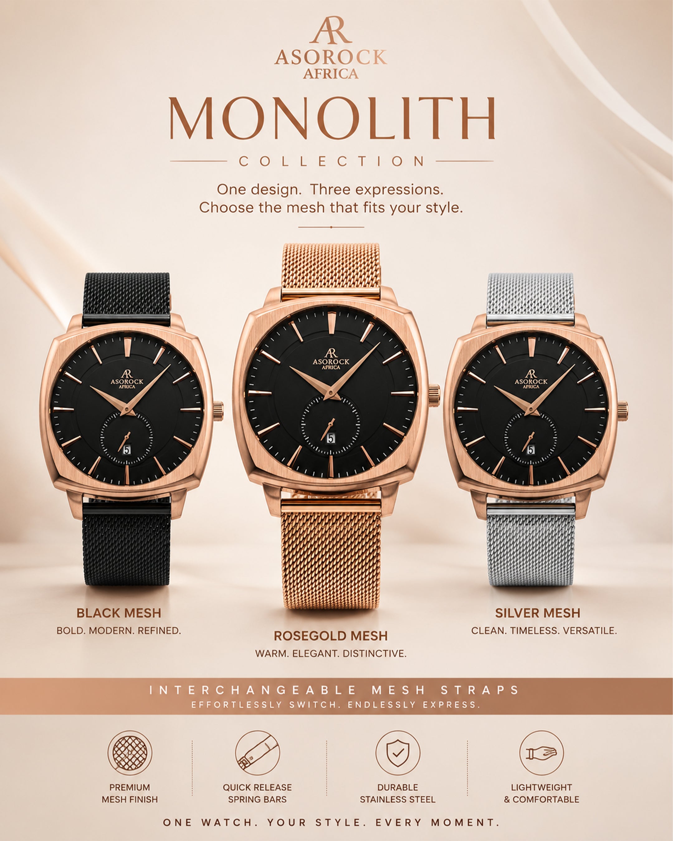 RoseGold/Black Monolith