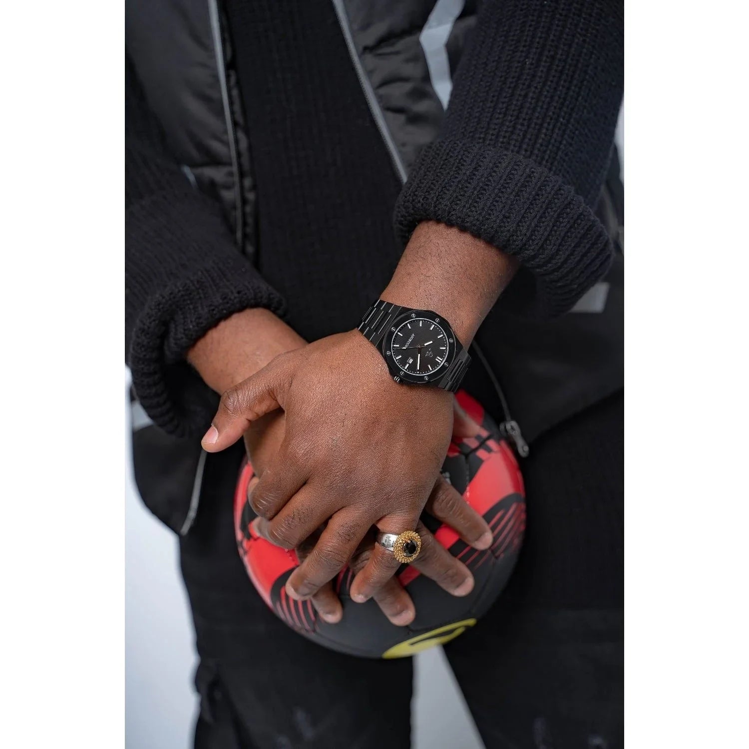 All black Mansa - from ASOROCK WATCHES  a black african american owned luxury unique watch brand with swiss rolex AP homage style watches 