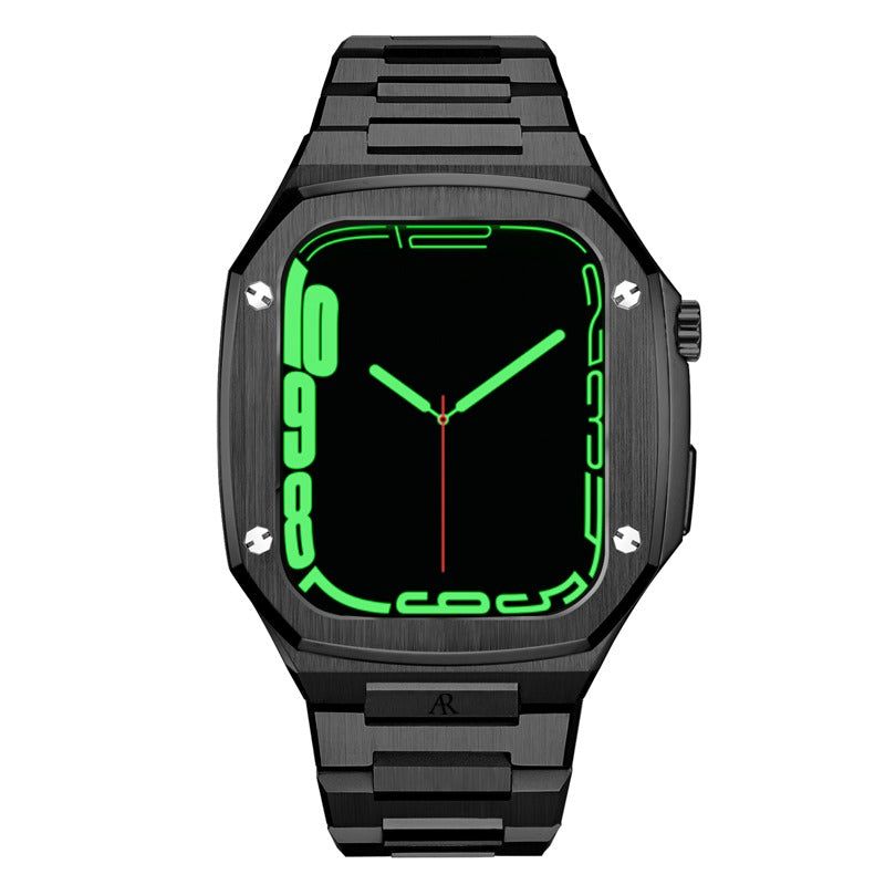 All black smartwatch case (7 series) - from ASOROCK WATCHES  a black african american owned luxury unique watch brand with swiss rolex AP homage style watches 