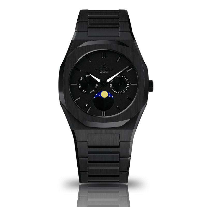 All Black Transporter - from ASOROCK WATCHES  a black african american owned luxury unique watch brand with swiss rolex AP homage style watches 