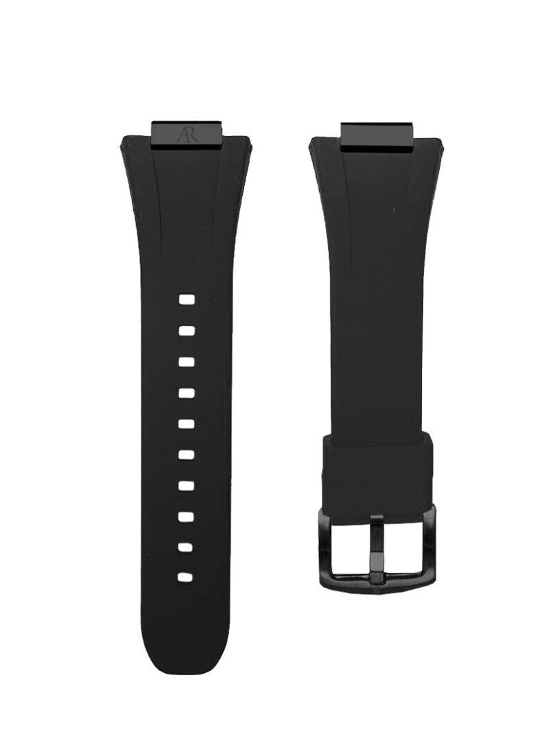 black rubber smartwatch case strap - from ASOROCK WATCHES  a black african american owned luxury unique watch brand with swiss rolex AP homage style watches 