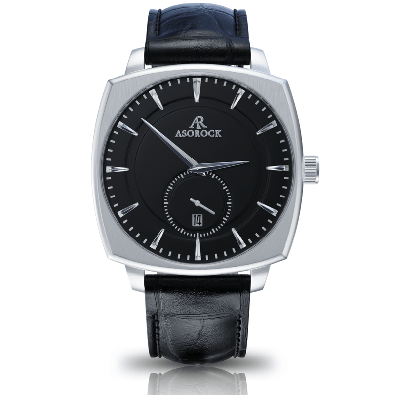 Black/Silver Monolith - from ASOROCK WATCHES  a black african american owned luxury unique watch brand with swiss rolex AP homage style watches 