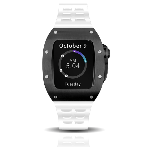 black/white Smartwatch Sports case - from ASOROCK WATCHES  a black african american owned luxury unique watch brand with swiss rolex AP homage style watches 