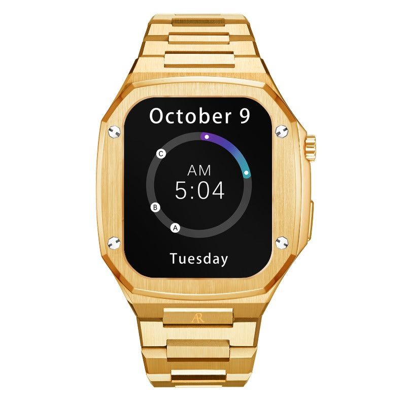 gold Audemars Piguet AP homage style Apple smartwatch case (7 series) ASOROCK WATCHES