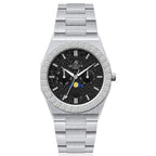 Iced diamond bezel transporter - plain straps - from ASOROCK WATCHES  a black african american owned luxury unique watch brand with swiss rolex, Audemars Piguet, patek homage inspired style watches. Also a custom vvs moissanite diamond watch maker. 