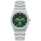 Iced diamond bezel transporter - plain straps - from ASOROCK WATCHES  a black african american owned luxury unique watch brand with swiss rolex, Audemars Piguet, patek homage inspired style watches. Also a custom vvs moissanite diamond watch maker. 