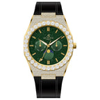 Iced transporter - Big diamond bezel - rubber strap - from ASOROCK WATCHES  a black african american owned luxury unique watch brand with swiss rolex, Audemars Piguet, patek homage inspired style watches. Also a custom vvs moissanite diamond watch maker. 