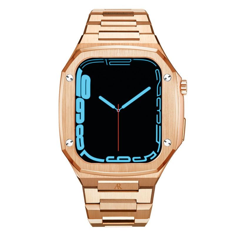 rosegold smartwatch case (7 series) - from ASOROCK WATCHES  a black african american owned luxury unique watch brand with swiss rolex AP homage style watches 
