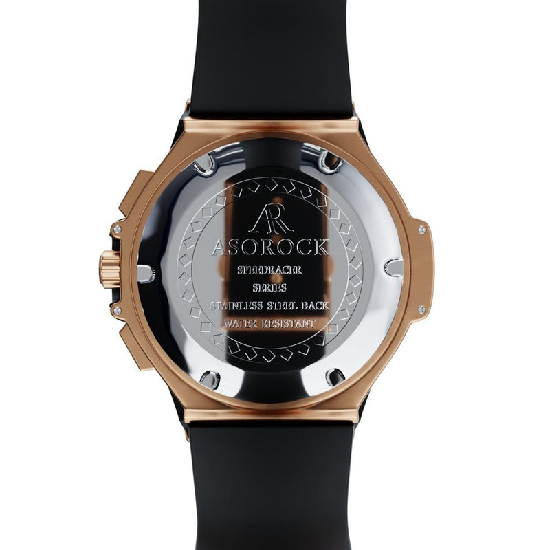 RoseGold SpeedRacer 2.0 - from ASOROCK WATCHES  a black african american owned luxury unique watch brand with swiss rolex AP homage style watches 