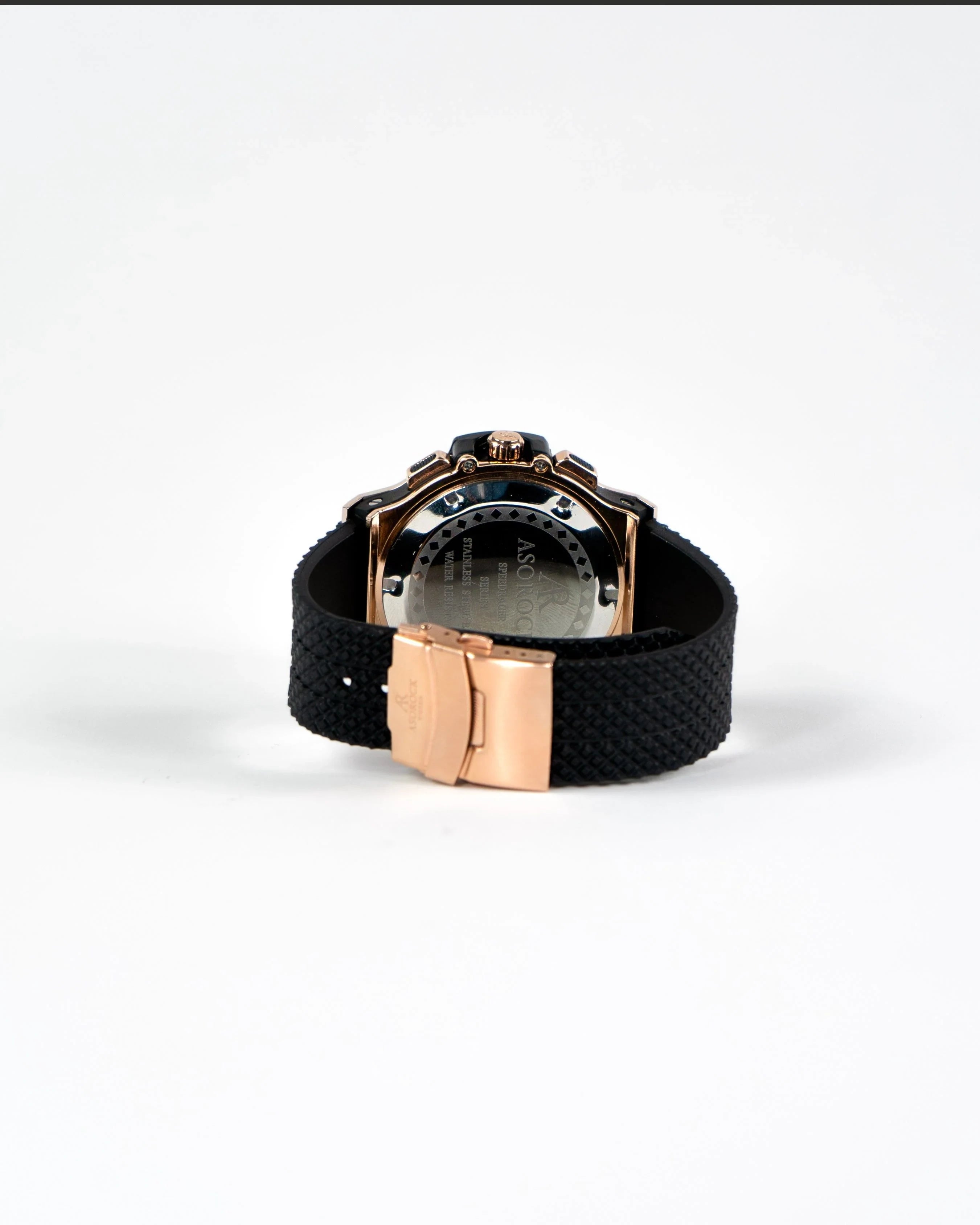 RoseGold SpeedRacer - from ASOROCK WATCHES  a black african american owned luxury unique watch brand with swiss rolex AP homage style watches 