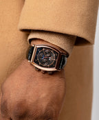 Rosegold/Black Ambassador - from ASOROCK WATCHES  a black african american owned luxury unique watch brand with swiss rolex AP homage style watches 
