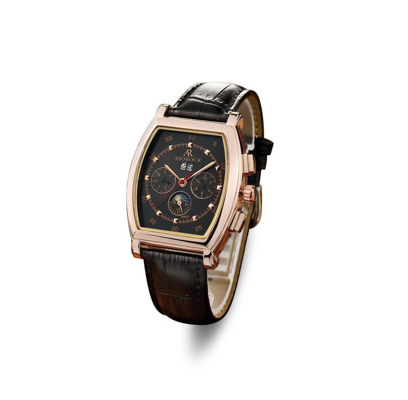 Rosegold/Black Ambassador - from ASOROCK WATCHES  a black african american owned luxury unique watch brand with swiss rolex AP homage style watches 