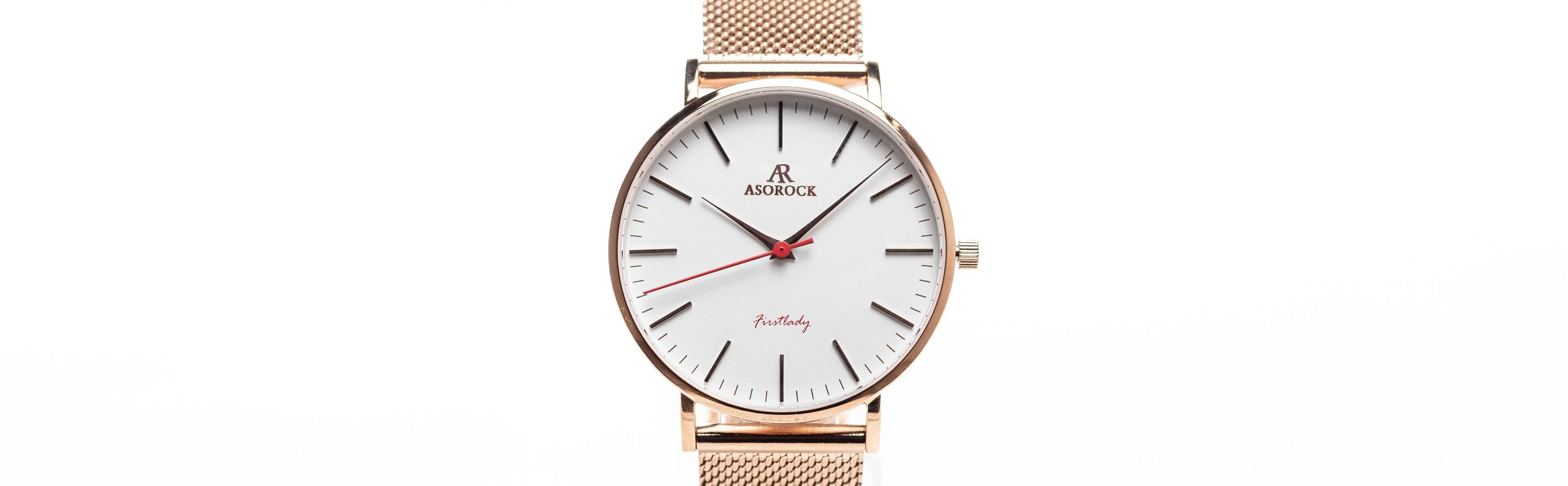 RoseGold/White FirstLady - from ASOROCK WATCHES  a black african american owned luxury unique watch brand with swiss rolex AP homage style watches 
