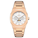 Rosegold/White Transporter - from ASOROCK WATCHES  a black african american owned luxury unique watch brand with swiss rolex, Audemars Piguet, patek homage inspired style watches. Also a custom vvs moissanite diamond watch maker. 