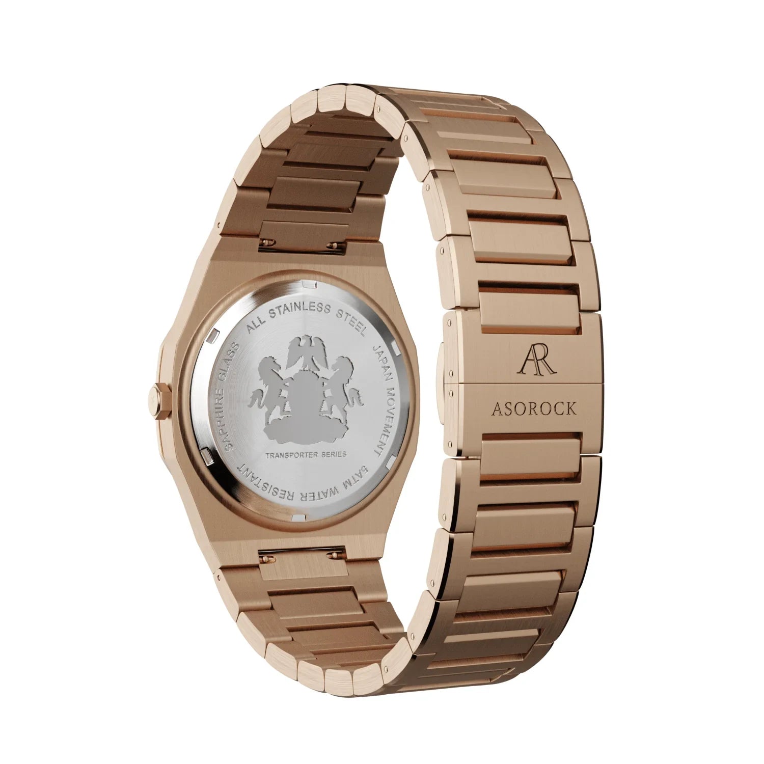 Rosegold/White Transporter - from ASOROCK WATCHES  a black african american owned luxury unique watch brand with swiss rolex AP homage style watches 