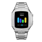 Silver smartwatch case - from ASOROCK WATCHES  a black african american owned luxury unique watch brand with swiss rolex AP homage style watches 