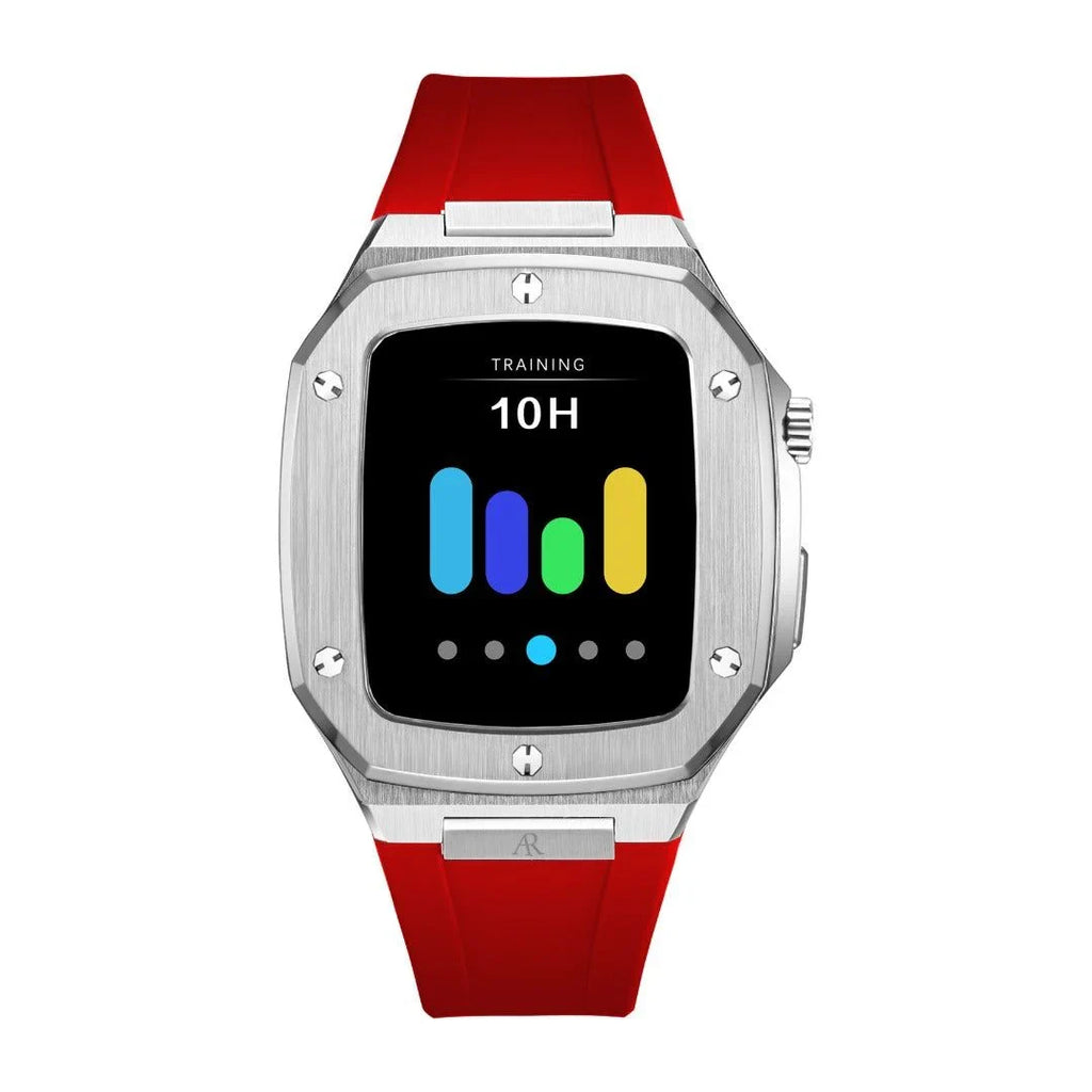 Silver smartwatch case - from ASOROCK WATCHES  a black african american owned luxury unique watch brand with swiss rolex AP homage style watches 
