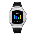 Silver smartwatch case - from ASOROCK WATCHES  a black african american owned luxury unique watch brand with swiss rolex AP homage style watches 