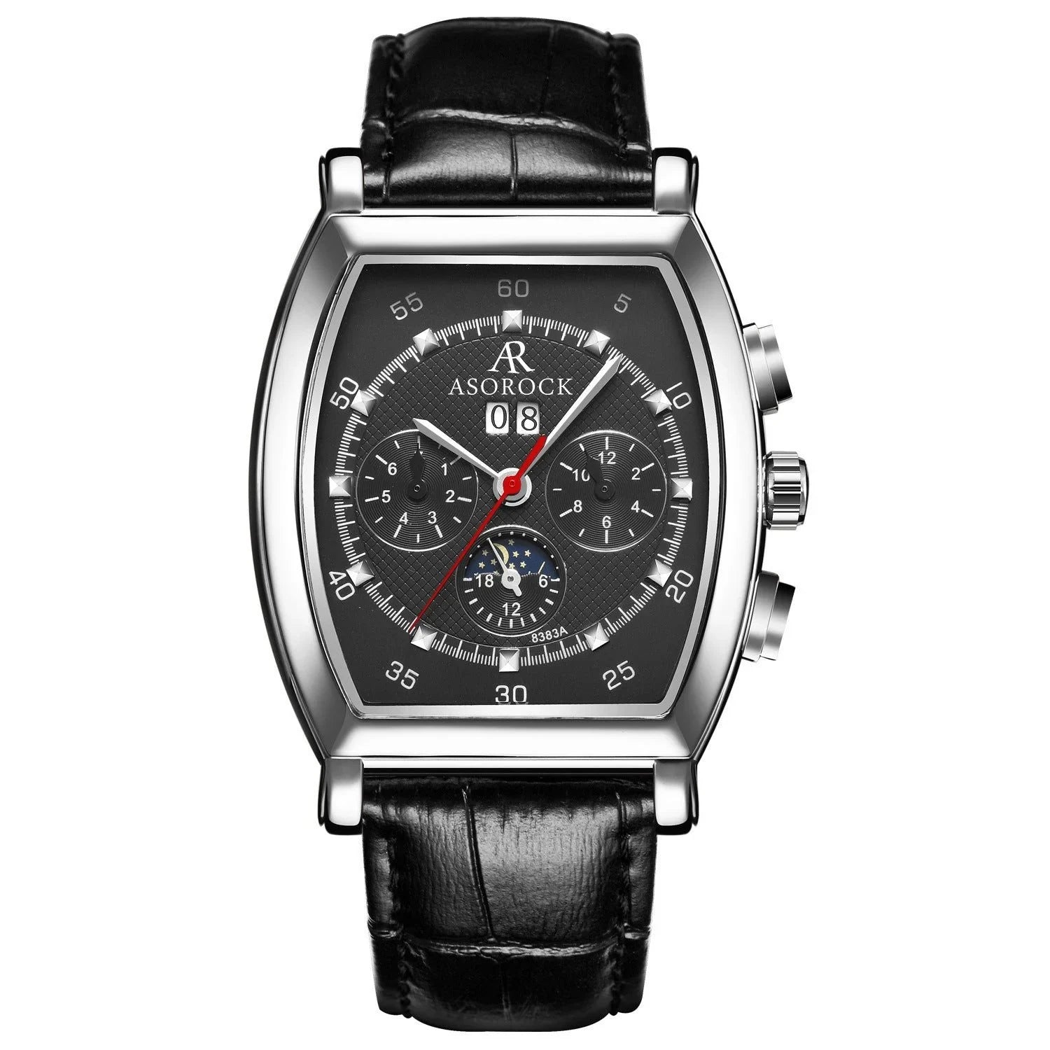 Silver/Black Ambassador - Automatic perpetual calendar moonphase watch ...