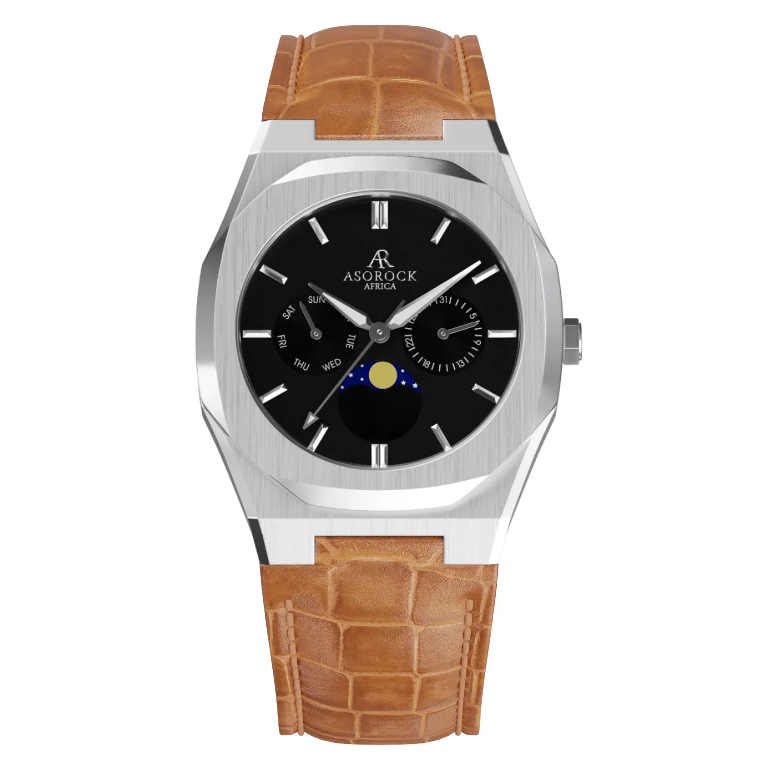 Silver/Black Transporter - from ASOROCK WATCHES  a black african american owned luxury unique watch brand with swiss rolex AP homage style watches 