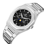 Silver/Black Transporter - from ASOROCK WATCHES  a black african american owned luxury unique watch brand with swiss rolex, Audemars Piguet, patek homage inspired style watches. Also a custom vvs moissanite diamond watch maker. 