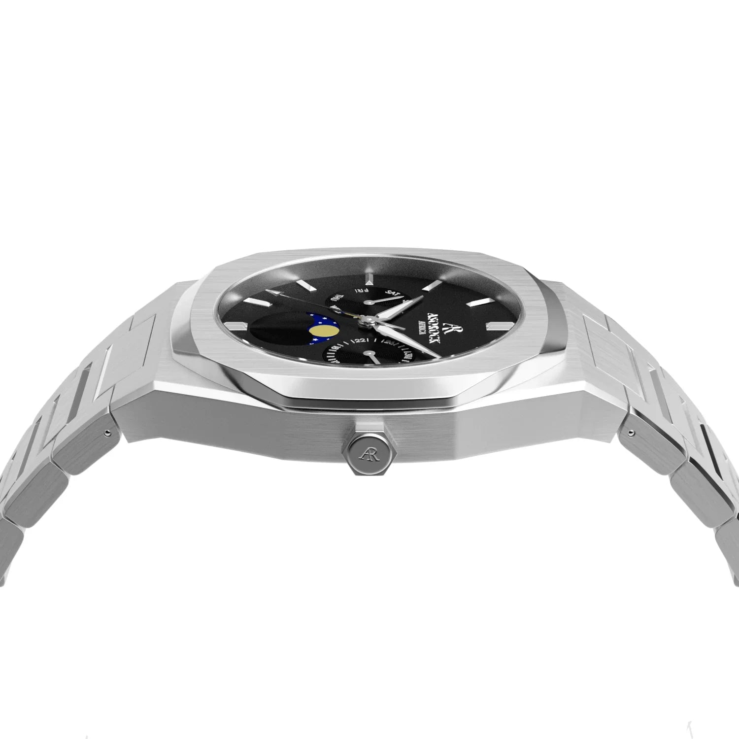 Silver/Black Transporter - from ASOROCK WATCHES  a black african american owned luxury unique watch brand with swiss rolex AP homage style watches 